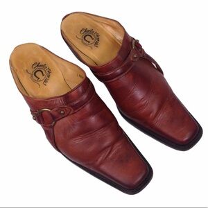 Charlie Horse Leather Cowboy Mules Size 7B